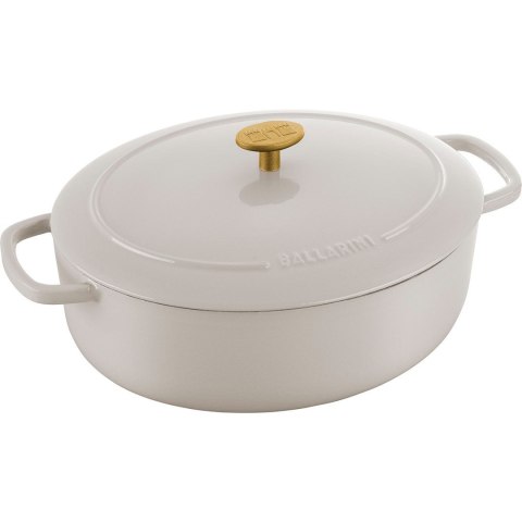 BALLARINI BELLAMONTE Garnek żeliwny owalny 4.5 ltr, kość słoniowa BALLARINI BELLAMONTE Garnek żeliwny owalny 4.5 ltr, kość słoniowa
