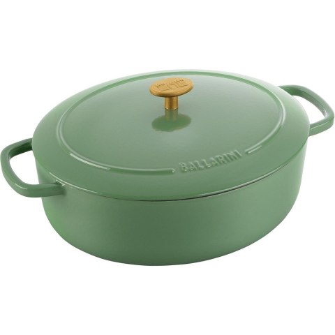 BALLARINI BELLAMONTE Garnek żeliwny owalny 4.5 ltr, zielony BALLARINI BELLAMONTE Garnek żeliwny owalny 4.5 ltr, zielony