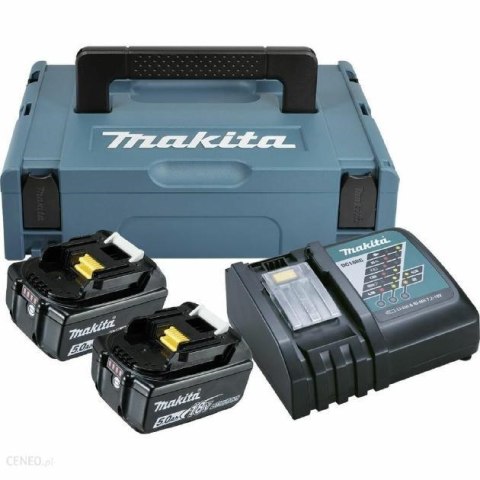 MAKITA ZESTAW ZASILAJĄCY 18V 2x5,0Ah (BL1850Bx2+DC18RC) MAKPAC MAKITA ZESTAW ZASILAJĄCY 18V 2x5,0Ah (BL1850Bx2+DC18RC) MAKPAC