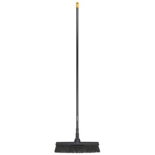 Fiskars 1025926 miotła Wewnętrzna Włosie miękkie/twarde Aluminium Czarny