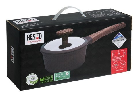 Resto Kitchenware 93900 garnek 1,3 l Okrągły Czarny