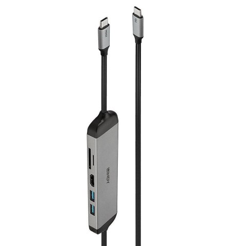 Lindy 43326 stacja dokująca Przewodowa USB 3.2 Gen 1 (3.1 Gen 1) Type-C Czarny, Szary Lindy 43326 stacja dokująca Przewodowa USB 3.2 Gen 1 (3.1 Gen 1) Type-C Czarny, Szary