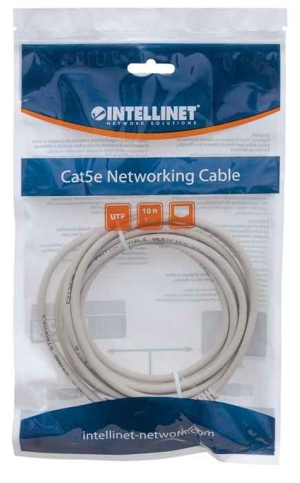 INTELLINET PATCH CORD CAT5E UTP 3M SZARY 100% MIED INTELLINET PATCH CORD CAT5E UTP 3M SZARY 100% MIED