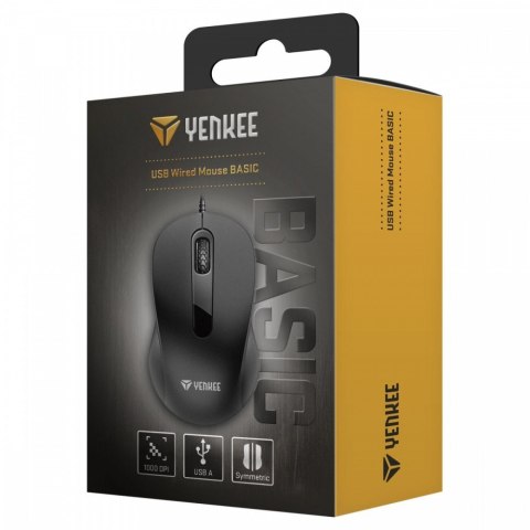 Mysz przewodowa USB symetryczna 3 przyciski optyczna 1000DPI Mysz przewodowa USB symetryczna 3 przyciski optyczna 1000DPI