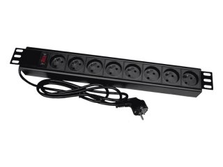 Listwa przeciwprzepięciowa A-LAN PZ081U3M (8 x UTE; 16 A (3680 W); 3m; kolor czarny)