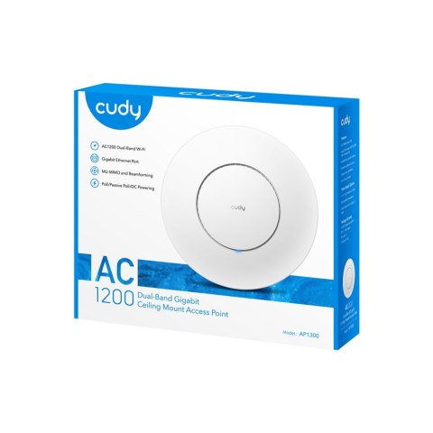 Access Point CUDY AP1300 AC1200 Dual Band Wi-Fi 1xGigabit Mesh Access Point CUDY AP1300 AC1200 Dual Band Wi-Fi 1xGigabit Mesh