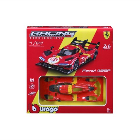 BBURAGO Ferrari 499P LMH (2023) Model samochodu sportowego Wstępnie zmontowany 1:24