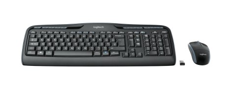 Logitech Wireless Combo MK330 klawiatura Dołączona myszka USB QWERTZ Niemiecki Czarny Logitech Wireless Combo MK330 klawiatura Dołączona myszka USB QWERTZ Niemiecki Czarny