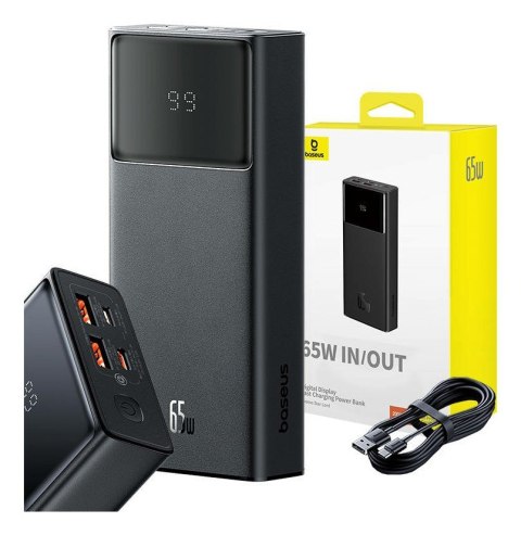 Powerbank Baseus Star-Lord 20000mAh 65W+kabel USB-USB C (czarny) Powerbank Baseus Star-Lord 20000mAh 65W+kabel USB-USB C (czarny)