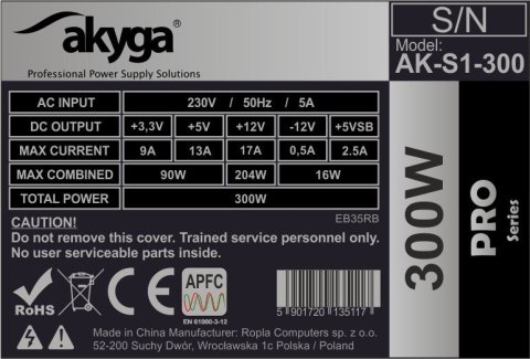Zasilacz SFX AK-S1-300 300W Zasilacz SFX AK-S1-300 300W