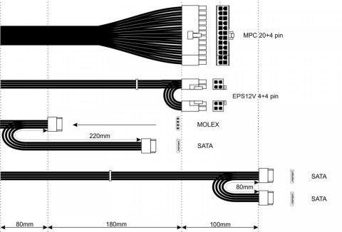 Zasilacz TFX AK-T1-300 300W Zasilacz TFX AK-T1-300 300W