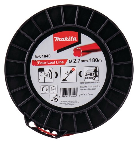 MAKITA ŻYŁKA NYLONOWA KONICZYNA 2.7mm/180mb MAKITA ŻYŁKA NYLONOWA KONICZYNA 2.7mm/180mb