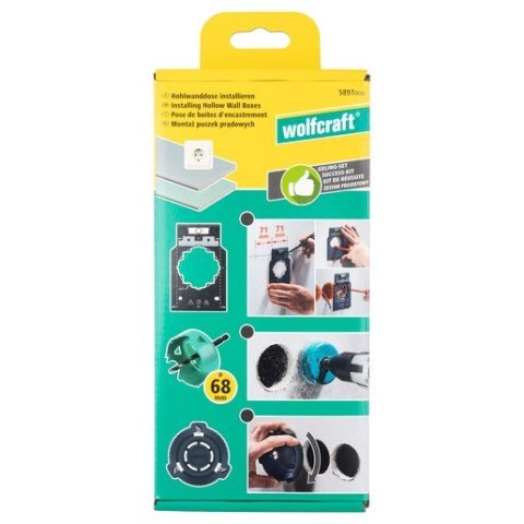 Zestaw do montażu puszek elektrycznych w suchej zabudowie, Wolfcraft Wolfcraft (5897000) (WF5897000) Zestaw do montażu puszek elektrycznych w suchej zabudowie, Wolfcraft Wolfcraft (5897000) (WF5897000)