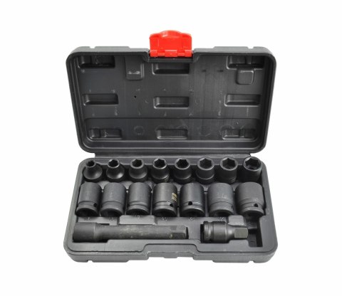 AW ZESTAW NASADEK UDAROWYCH 1/2" 15cz KRÓTKIE BLACK LINE AW ZESTAW NASADEK UDAROWYCH 1/2" 15cz KRÓTKIE BLACK LINE