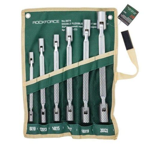 ROCKFORCE KLUCZ NASADOWY PRZEGUBOWY kpl. 6szt. 8-22mm ROCKFORCE KLUCZ NASADOWY PRZEGUBOWY kpl. 6szt. 8-22mm