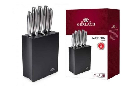 GERLACH.ZESTAW NOŻY W BLOKU 5szt. MODERN CZARNY GERLACH.ZESTAW NOŻY W BLOKU 5szt. MODERN CZARNY