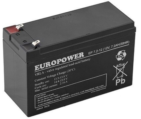 Akumulator AGM Europower | EP 7.2-12 12V / 7.2Ah Akumulator AGM Europower | EP 7.2-12 12V / 7.2Ah