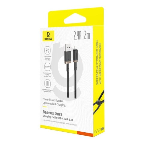 Kabel Baseus Dura 2.4A 2m (czarno-złoty) Kabel Baseus Dura 2.4A 2m (czarno-złoty)