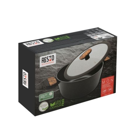 Resto Kitchenware Mon 2,6 l Okrągły Czarny, Drewno