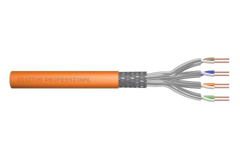 DIGITUS KABEL TELEINFORMATYCZNY S/FTP KAT.7 DCA, DRUT, AWG 23/1 LSOH, 100M, POMARAŃCZOWY DK-1743-VH-1 DIGITUS KABEL TELEINFORMATYCZNY S/FTP KAT.7 DCA, DRUT, AWG 23/1 LSOH, 100M, POMARAŃCZOWY DK-1743-VH-1
