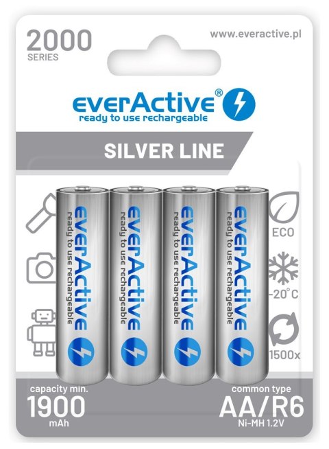 Zestaw akumulatorków everActive EVHRL6-2000 (2000mAh ; Ni-MH) Zestaw akumulatorków everActive EVHRL6-2000 (2000mAh ; Ni-MH)