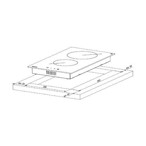 Płyta ceramiczna AKPO PKA 30830/2 czarna Płyta ceramiczna AKPO PKA 30830/2 czarna