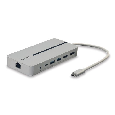 Lindy 43360 stacja dokująca Przewodowa USB 3.2 Gen 1 (3.1 Gen 1) Type-C Srebrny, Biały Lindy 43360 stacja dokująca Przewodowa USB 3.2 Gen 1 (3.1 Gen 1) Type-C Srebrny, Biały