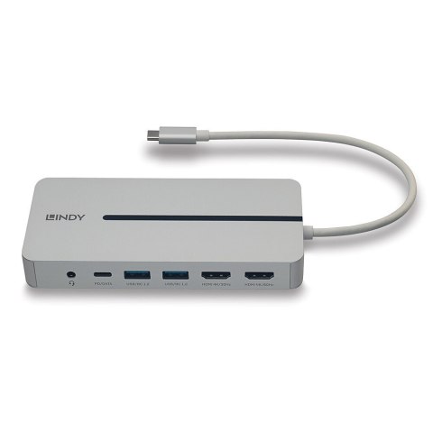 Lindy 43360 stacja dokująca Przewodowa USB 3.2 Gen 1 (3.1 Gen 1) Type-C Srebrny, Biały Lindy 43360 stacja dokująca Przewodowa USB 3.2 Gen 1 (3.1 Gen 1) Type-C Srebrny, Biały