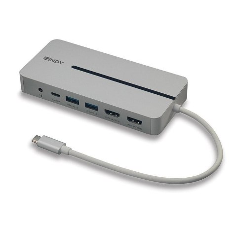 Lindy 43360 stacja dokująca Przewodowa USB 3.2 Gen 1 (3.1 Gen 1) Type-C Srebrny, Biały Lindy 43360 stacja dokująca Przewodowa USB 3.2 Gen 1 (3.1 Gen 1) Type-C Srebrny, Biały