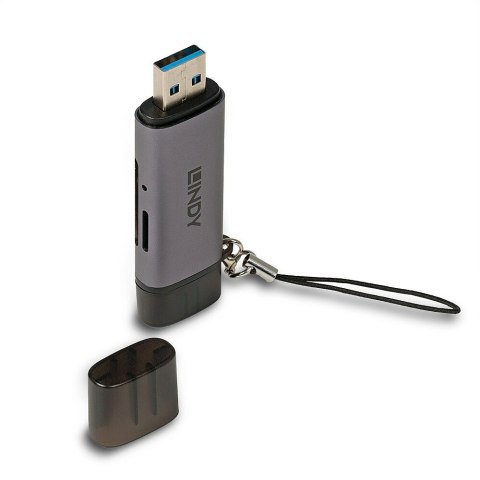 Lindy 43335 czytnik kart USB 3.2 Gen 1 (3.1 Gen 1) Type-A/Type-C Czarny, Szary Lindy 43335 czytnik kart USB 3.2 Gen 1 (3.1 Gen 1) Type-A/Type-C Czarny, Szary