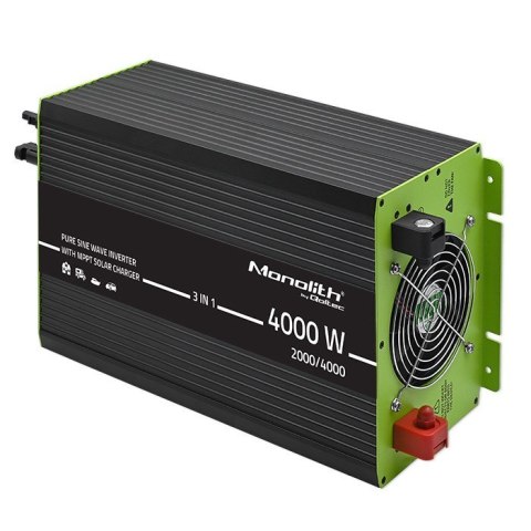Qoltec Przetwornica solarna Monolith 3w1 z funkcją ładowania AC | MPPT | UPS | ATS | 2000W | 4000W | 12V na 230V | Czysty Sinus Qoltec Przetwornica solarna Monolith 3w1 z funkcją ładowania AC | MPPT | UPS | ATS | 2000W | 4000W | 12V na 230V | Czysty Sinus