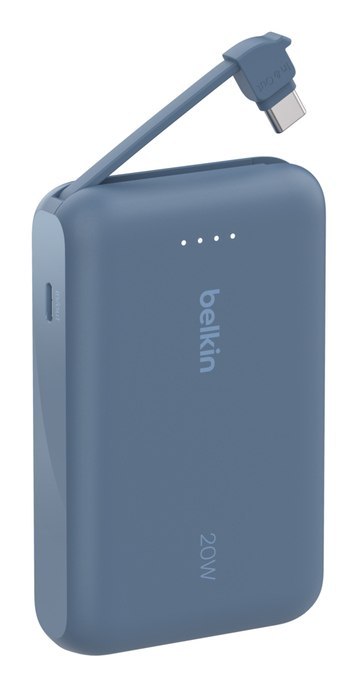 BELKIN POWERBANK 10 000 MAH, 20W, KABEL USB-C, BLUE BELKIN POWERBANK 10 000 MAH, 20W, KABEL USB-C, BLUE
