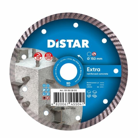 DISTAR TARCZA DIAMENTOWA EXTRA 150 x 2,2 x 22,23mm TURBO DISTAR TARCZA DIAMENTOWA EXTRA 150 x 2,2 x 22,23mm TURBO