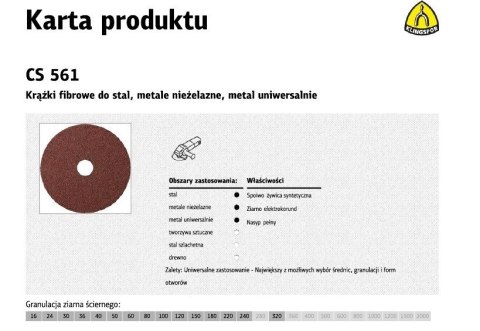 K.FIBRA KRĄŻEK 125 gr. 36 CS561 /25szt K.FIBRA KRĄŻEK 125 gr. 36 CS561 /25szt