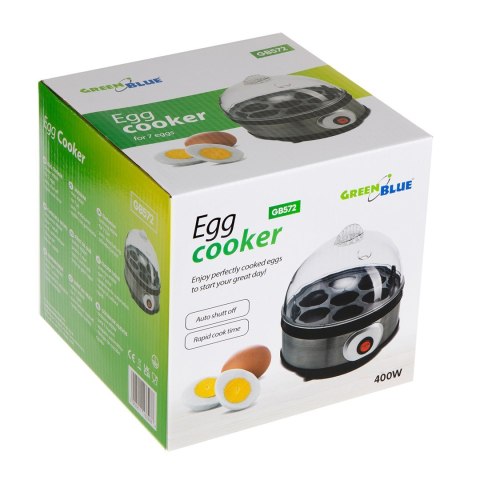 GREENBLUE AUTOMATYCZNY JAJOWAR, MOC 400W, DO 7 JAJ, MIARKA, 220-240V~, 50 HZ GB572 GREENBLUE AUTOMATYCZNY JAJOWAR, MOC 400W, DO 7 JAJ, MIARKA, 220-240V~, 50 HZ GB572