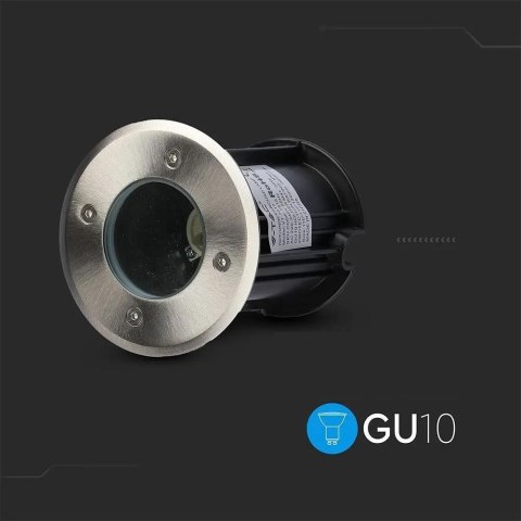 Oprawa gruntowa V-TAC VT-7677 najazdowa 230V IP65 GU10 (SKU 7515) Czarny, Srebrny