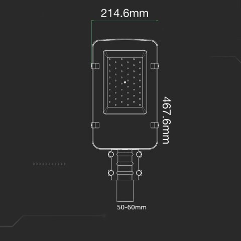 Oprawa uliczna LED V-TAC VT-50ST 50W SAMSUNG CHIP 6500K 4700lm (SKU 21528) Szary