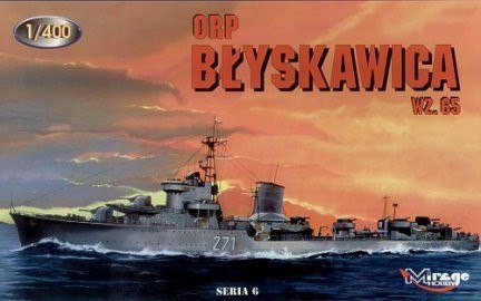 Model plastikowy ORP Błyskawica wz. 65 Model plastikowy ORP Błyskawica wz. 65