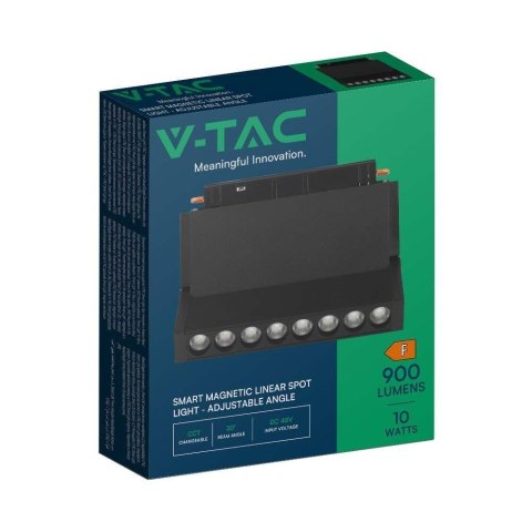 Oprawa Szynosystemu 48V V-TAC 10W LED SMART WiFi TRACKLIGHT 3w1 Czarna VT-3610 2700K-6400K 900lm Oprawa Szynosystemu 48V V-TAC 10W LED SMART WiFi TRACKLIGHT 3w1 Czarna VT-3610 2700K-6400K 900lm