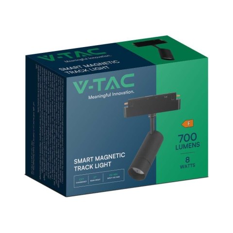 Oprawa Zwis Szynosystemu 48V V-TAC 8W LED SMART WiFi TRACKLIGHT 3w1 Czarna VT-908D 2700K-6400K 700lm Oprawa Zwis Szynosystemu 48V V-TAC 8W LED SMART WiFi TRACKLIGHT 3w1 Czarna VT-908D 2700K-6400K 700lm
