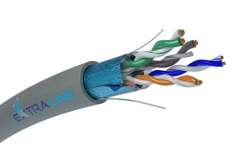 Extralink CAT5E FTP (F/UTP) Wewnętrzny | Kabel sieciowy skrętka | 305M Extralink CAT5E FTP (F/UTP) Wewnętrzny | Kabel sieciowy skrętka | 305M