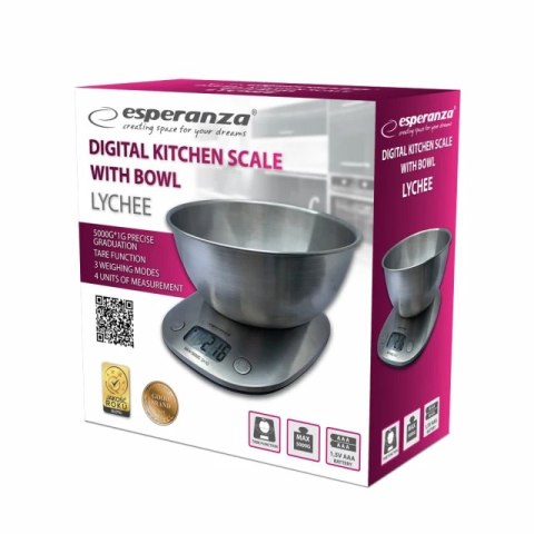 ESPERANZA WAGA KUCHENNA Z MISĄ LYCHEE EKS008 ESPERANZA WAGA KUCHENNA Z MISĄ LYCHEE EKS008