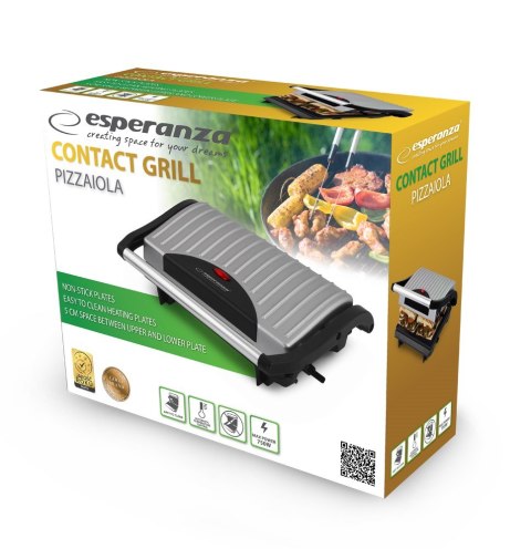 Grill elektryczny Esperanza Pizzaiola EKG005 (stołowy-zamknięty; 750W; kolor inox) Grill elektryczny Esperanza Pizzaiola EKG005 (stołowy-zamknięty; 750W; kolor inox)