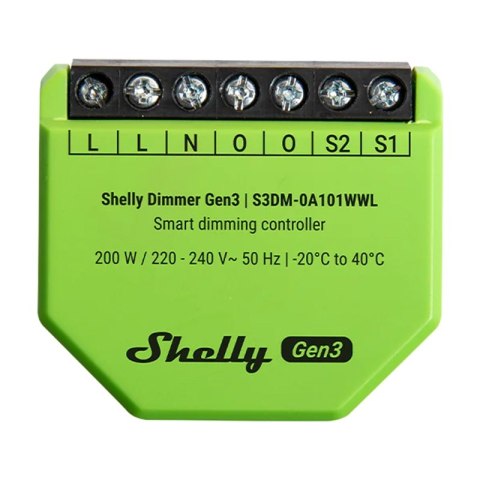 Ściemniacz światła WiFi Shelly Dimmer Gen3 Ściemniacz światła WiFi Shelly Dimmer Gen3