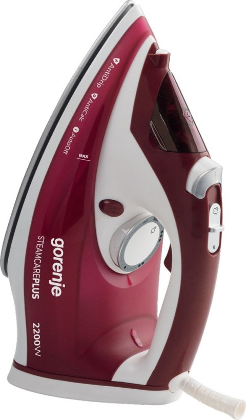 Gorenje SIH2200RBC żelazko Żelazko parowe Płyta ceramiczna 2200 W Czerwony Gorenje SIH2200RBC żelazko Żelazko parowe Płyta ceramiczna 2200 W Czerwony