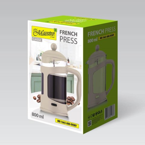 Prasa francuska MAESTRO 800ml MR-1665-800-IVORY Prasa francuska MAESTRO 800ml MR-1665-800-IVORY