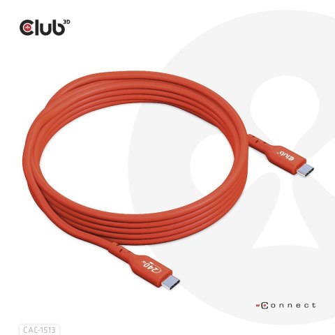CLUB3D CAC-1513 kabel USB USB 2.0 3 m USB C Pomarańczowy