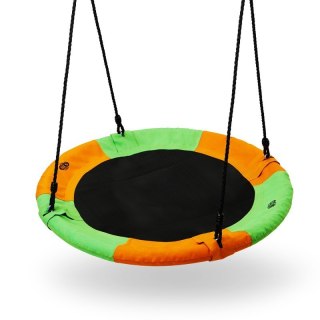 Huśtawka bocianie gniazdo NILS CAMP NB5003 Pomarańczowo-zielone 90 cm