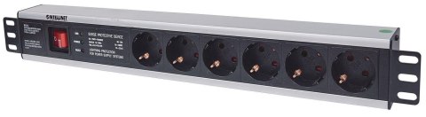 Intellinet 713962 rozdzielacz zasilania PDU 6 x gniazdo sieciowe 1.5U Czarny Intellinet 713962 rozdzielacz zasilania PDU 6 x gniazdo sieciowe 1.5U Czarny