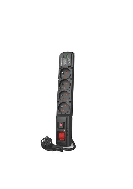 Listwa przeciwprzepięciowa Acar F4 USB A+C (szybka ładowarka) 3m ; czarny Listwa przeciwprzepięciowa Acar F4 USB A+C (szybka ładowarka) 3m ; czarny